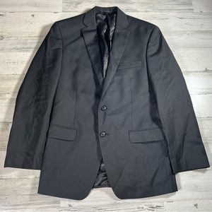 Calvin Klein Men’s 100% Wool Blazer Sport Coat Black 2 Button Size 40R